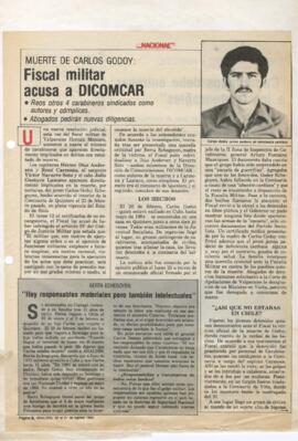 Fiscal Militar acusa a DICOMCAR