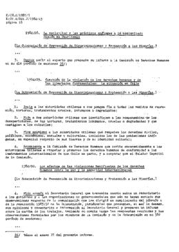 Informe de la Subcomisión de prevención de discriminaciones y protección a las minorías sobre su ...