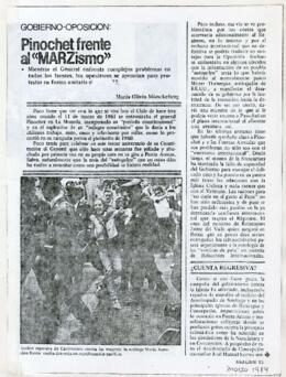 Pinochet frente al Marzismo