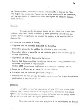 Las agrupaciones de familiares de desaparecidos chilenos en Europa. (5)