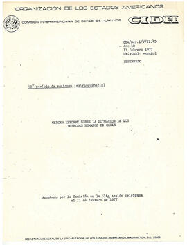 Tercer informe sobre la situación de los derechos humanos en Chile (1)