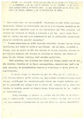 Discurso de Anselmo Sule, coordinador de la izquierda chilena en el exterior... (1)