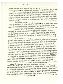 Régimen de terror en Chile y detenidos políticos desaparecidos. (13)