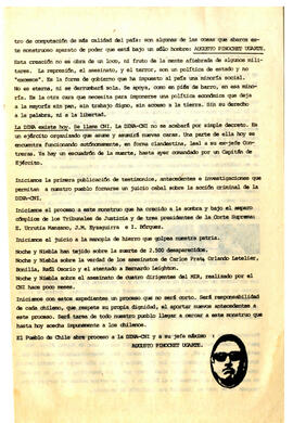 Chile Acusa. Cuaderno n°1 que el pueblo de Chile sigue contra el jefe supremo de la DINA-CNI Agus...