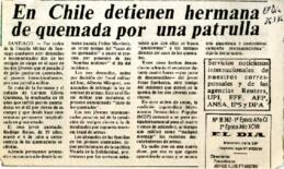 En Chile detienen a hermana de quemada por una patrulla