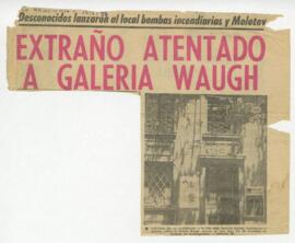 Extraño atentado a galería Waugh.