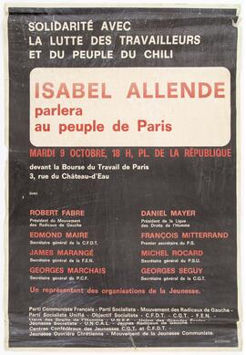 Isabel Allende parlera au peuple de Paris – Isabel Allende hablará con el pueblo de París.