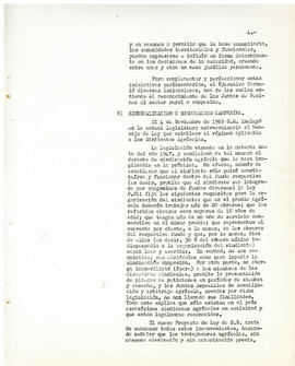 Leyes, proyectos de ley y medidas administrativas durante la Administración Frei en beneficio del...