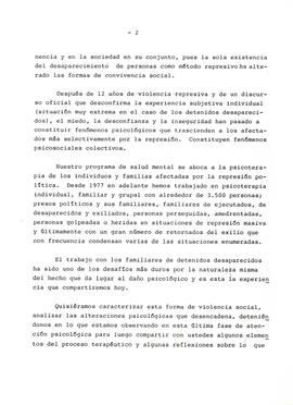 El daño psicológico y la psicoterapia de los familiares de detenidos desaparecidos (4)