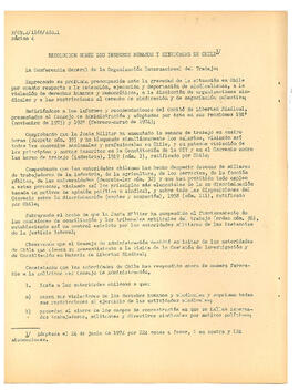 Información presentada por la Oficina Internacional del Trabajo en cartas de 5 de diciembre de 19...