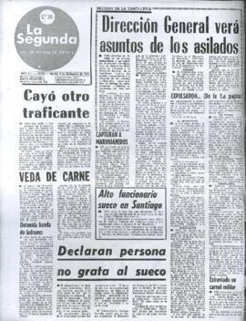 La Segunda, 4 de diciembre 1973 (contraportada)