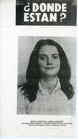 – ¿Dónde están? María Cristina López Stewart