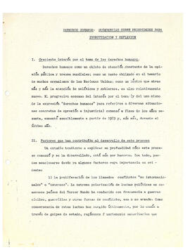 Derechos humanos: sugerencias sobre prioridades para investigación y reflexión (2)