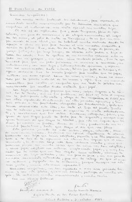 Fotocopia carta manuscrita al directorio PIDEE