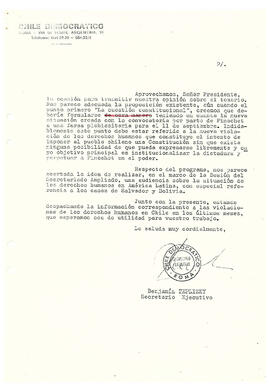 Estimado señor presidente... (1)