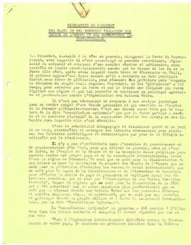 Plebiscite de Pinochet. Une farce et une nouvelle violation des droits de l'homme et des conventi...