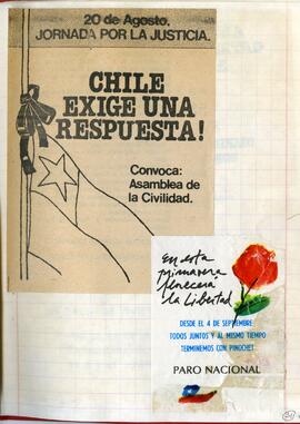 Cuaderno Panfletos Políticos 1983 - 1987