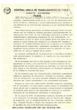 Documento del Comité Exterior a la quinta sesión de la Comisión Investigadora de los Crímenes de ...