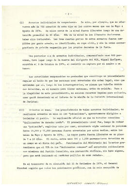 Suplemento al Informe Final de la Misión a Chile de la Comisión Internacional de Juristas (2)