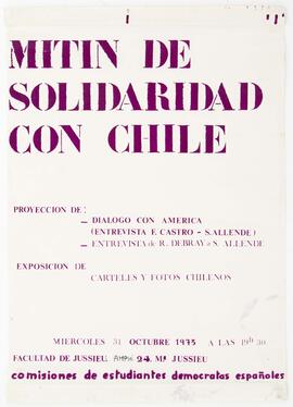 Mitin de Solidaridad con Chile