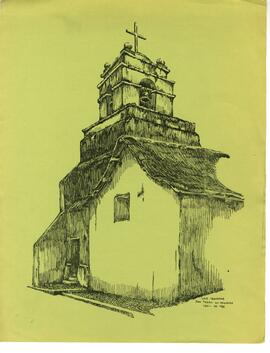 Iglesia por atrás en San Pedro de Atacama