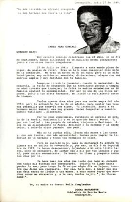 Carta para Gonzalo