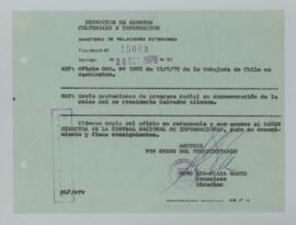 [Memorandum N°15069 - Ministerio de Relaciones Exteriores - Dirección de Asuntos Culturales e Inf...