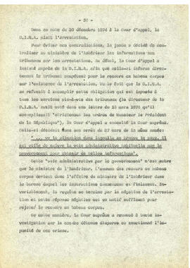 Le regime de terreur au Chile et la disparation des déteneus politiques. (32)