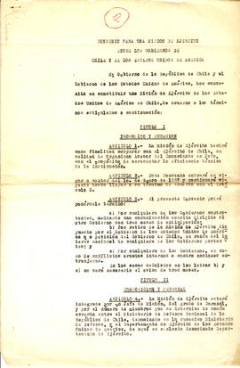 Convenio para una misión de Ejército entre Chile y Estados Unidos (1)