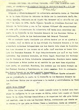 En Chile no hay , ni ha habido violación a los derechos humanos ...