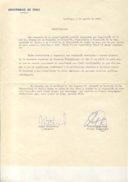 Carta Universidad de Chile "NOTIFICACIÓN"