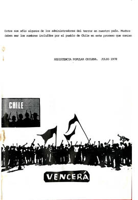 Chile Acusa. Cuaderno n°1 que el pueblo de Chile sigue contra el jefe supremo de la DINA-CNI Agus...