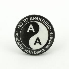 No to apartheid · solidarity with black workers