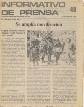Se amplia movilización