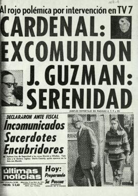 Al rojo polémica por intervención en TVN 7. Cardenal: excomunión. J.Guzmán: serenidad