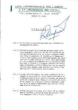 Estatuto de la Liga por los Derechos y la Liberación de los Pueblos (1)