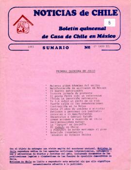 Noticias de Chile.  N°27. Año II. 1983.