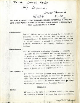 Las organizaciones políticas, sindicales, sociales, estudiantiles y campesinas junto a todas aque...