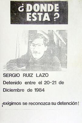 ¿Dónde Está? Sergio Ruiz Lazo