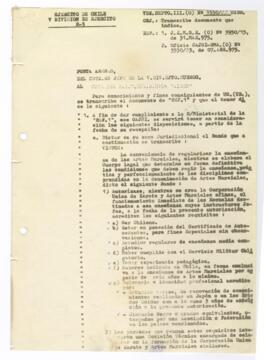 Documento del Ejército de Chile