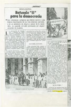 Rotundo "si" para la Democracia