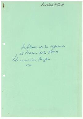 Informe del Profesor Mauricio Birgin sobre los problemas de la represión y el proceso de la F.A.Ch