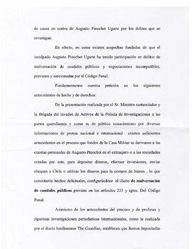 Solicitan desafuero del inculpado Augusto Pinochet Ugarte... (2)