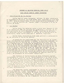 Informe al relator especial para Chile caso Carlos Gabriel Godoy Echegoyen (1)