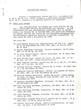 Declaración Pública
