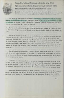 [Las organizaciones participantes en la Conferencia Internacional]