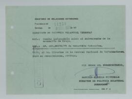 [Memorandum N°14258 - Ministerio de Relaciones Exteriores - Dirección de Política Bilateral (Euro...