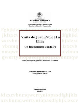 Tesis: Visita de Juan Pablo II a Chile... (1)