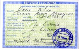 Carnet de inscripción electoral