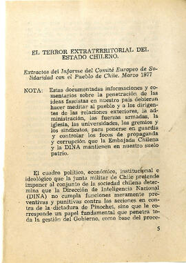 La Dina en Colombia. El terror extraterritorial del Estado chileno. (5)